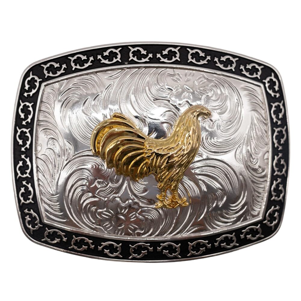8125 Western Belt Buckle - Imperial Crest Rooster Buckles - Cowboy Belt